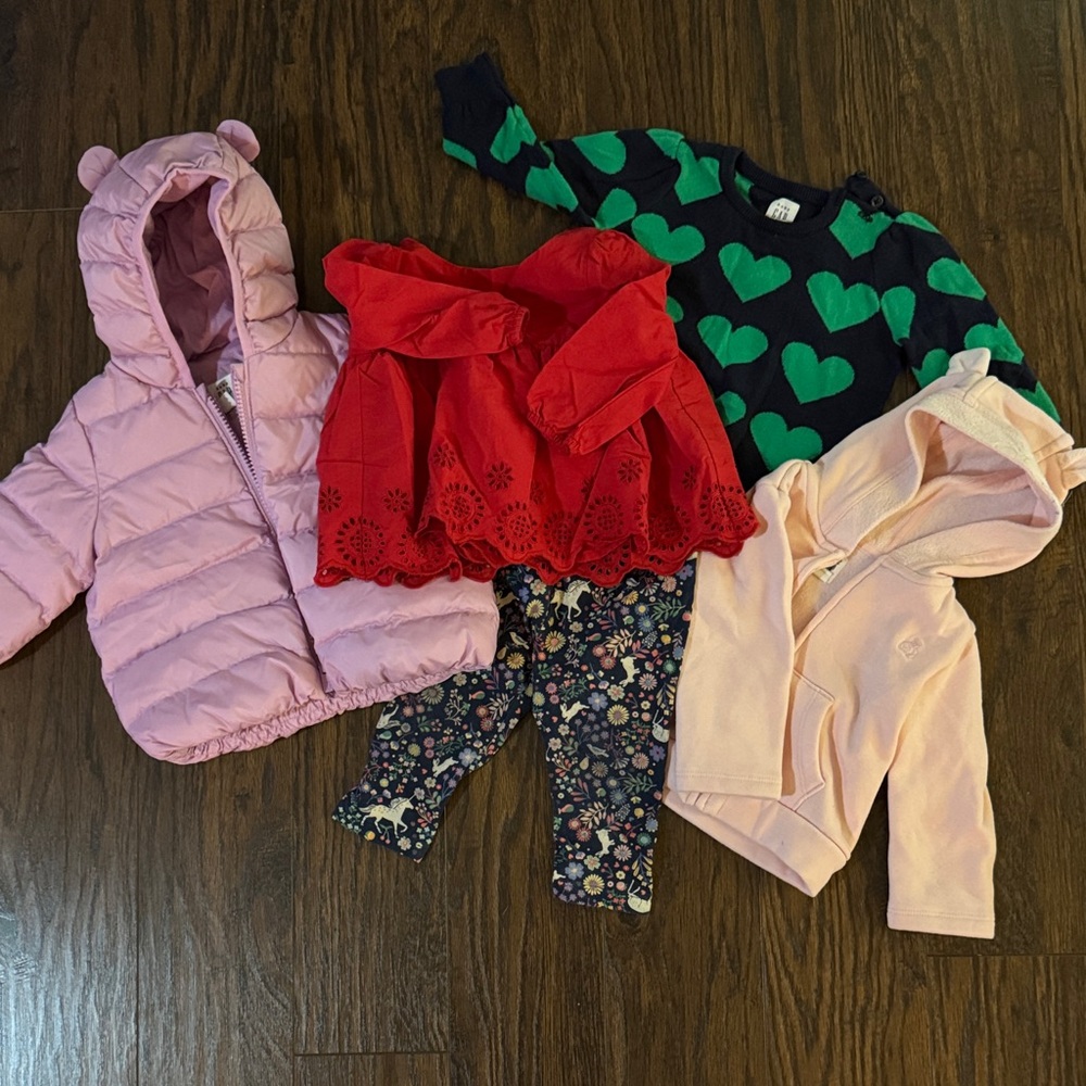 GAP Kids Jackets & Coats - Pink, Red, Green 5 pieces